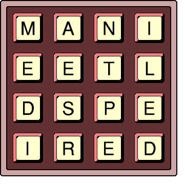 Boggle Layout
